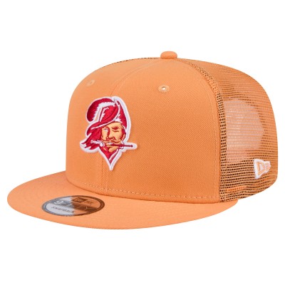 Бейсболка Tampa Bay Buccaneers New Era Throwback Main Trucker 9FIFTY - Orange