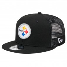 Бейсболка Pittsburgh Steelers New Era Black Main Trucker 9FIFTY Snapback