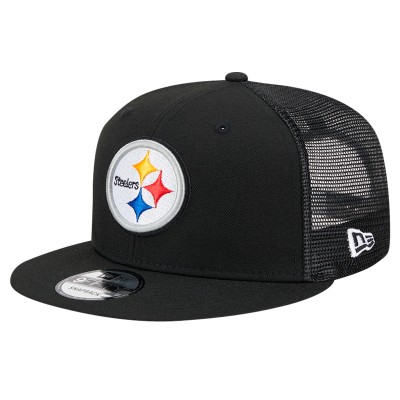 Бейсболка Pittsburgh Steelers New Era Black Main Trucker 9FIFTY Snapback