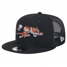 Бейсболка Cincinnati Bengals New Era Black Throwback Main Trucker 9FIFTY Snapback