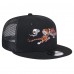 Бейсболка Cincinnati Bengals New Era Black Throwback Main Trucker 9FIFTY Snapback