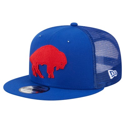 Бейсболка Buffalo Bills New Era Throwback Main Trucker 9FIFTY - Royal