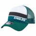 Подростковая Philadelphia Eagles New Era Midnight Green Sport Night Color Block 9FORTY A-Frame Trucker Adjustable Hat