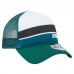Подростковая Philadelphia Eagles New Era Midnight Green Sport Night Color Block 9FORTY A-Frame Trucker Adjustable Hat
