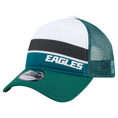Toddler Philadelphia Eagles New Era Midnight Green Sport Night Color Block 9FORTY A-Frame Trucker Adjustable Hat