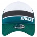 Toddler Philadelphia Eagles New Era Midnight Green Sport Night Color Block 9FORTY A-Frame Trucker Adjustable Hat