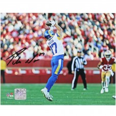 Puka Nacua Los Angeles Rams Autographed Fanatics Authentic 8 x 10 NFL Rookie Record Setting Game for Catches and Yards Photograph