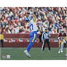 Puka Nacua Los Angeles Rams Autographed Fanatics Authentic 16 x 20 NFL Rookie Record Setting Game for Catches and Yards Photograph