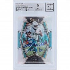Jaylen Waddle Miami Dolphins Autographed 2021 Panini Select Silver Prizm #148 Beckett Fanatics Witnessed Authenticated 9/10 Rookie Card with Fins Up Inscription