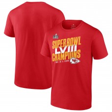 Футболка Kansas City Chiefs Super Bowl LVIII Champions Iconic Victory - Red
