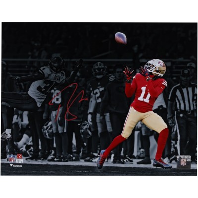 Brandon Aiyuk San Francisco 49ers Autographed Fanatics Authentic 11 x 14 Catching Spotlight Photograph