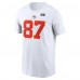 Футболка Travis Kelce Kansas City Chiefs Nike Super Bowl LVIII Patch Player Name &amp; Number- White