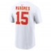 Футболка Patrick Mahomes Kansas City Chiefs Nike Super Bowl LVIII Patch Player Name &amp; Number- White