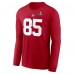 Футболка с длинным рукавом George Kittle San Francisco 49ers Nike Super Bowl LVIII Patch Player Name & Number - Scarlet