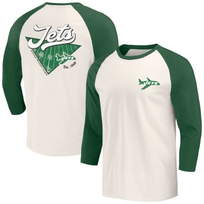 Футболка с рукавом 3/4 New York Jets Darius Rucker Collection by Raglan - Kelly Green/White