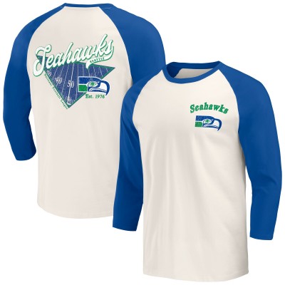Футболка с рукавом 3/4 Seattle Seahawks Darius Rucker Collection by Raglan - Royal/White