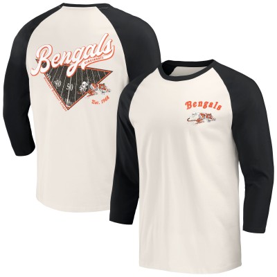 Футболка с рукавом 3/4 Cincinnati Bengals Darius Rucker Collection by Raglan - Black/White