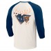 Футболка с рукавом 3/4 Chicago Bears Darius Rucker Collection by Raglan - Navy/White