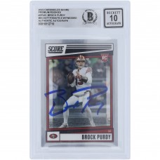 Brock Purdy San Francisco 49ers Autographed 2022 Panini Chronicles Score Premium Rookies #SP-401 Beckett Fanatics Witnessed Authenticated 10 Rookie Card