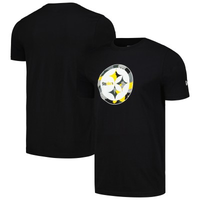 Pittsburgh Steelers New Era Black Camo Logo T-Shirt