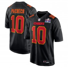Игровая джерси Isiah Pacheco Kansas City Chiefs Nike Super Bowl LVIII Carbon Fashion Game Player - Black