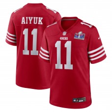 Игровая джерси Brandon Aiyuk San Francisco 49ers Nike Super Bowl LVIII Game - Scarlet