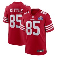 Игровая джерси George Kittle San Francisco 49ers Nike Super Bowl LVIII Game - Scarlet