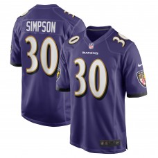 Игровая джерси Trenton Simpson Baltimore Ravens Nike  Game -  Purple