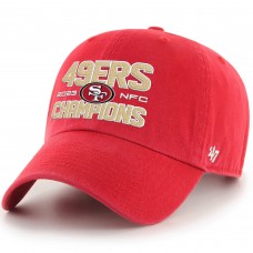 Бейсболка San Francisco 49ers 47 2023 NFC Champions Clean Up- Scarlet