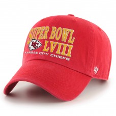 Бейсболка Kansas City Chiefs '47 Super Bowl LVIII Clean Up- Red
