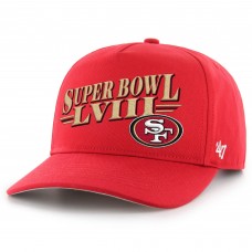Бейсболка San Francisco 49ers 47 Super Bowl LVIII Hitch- Scarlet