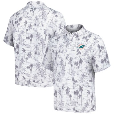 Поло Miami Dolphins Tommy Bahama Cabana Shores IslandZone Tri-Blend - Gray