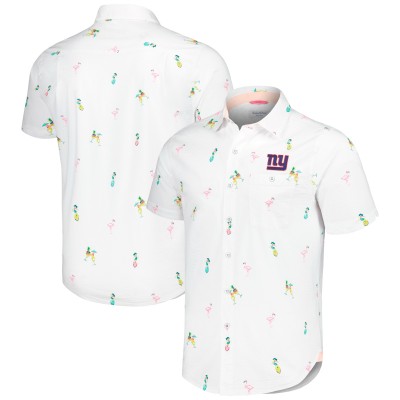 Рубашка с коротким рукавом New York Giants Tommy Bahama Nova Wave Flocktail - White
