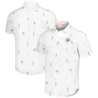 Pittsburgh Steelers Tommy Bahama White Nova Wave Flocktail Button-Up Shirt
