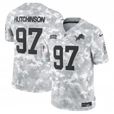 Игровая джерси Aidan Hutchinson Detroit Lions Nike 2024 Salute to Service Limited - Arctic Camo