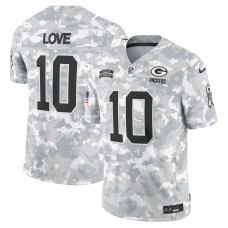 Игровая джерси Jordan Love Green Bay Packers Nike 2024 Salute to Service Limited - Arctic Camo