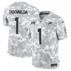 Игровая джерси Tua Tagovailoa Miami Dolphins Nike 2024 Salute to Service Limited - Arctic Camo