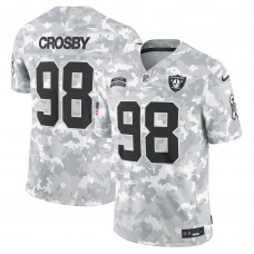 Игровая джерси Maxx Crosby Las Vegas Raiders Nike 2024 Salute to Service Limited - Arctic Camo