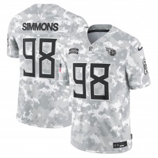 Игровая джерси Jeffery Simmons Tennessee Titans Nike 2024 Salute to Service Limited - Arctic Camo