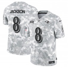 Игровая джерси Lamar Jackson Baltimore Ravens Nike 2024 Salute to Service Limited - Arctic Camo