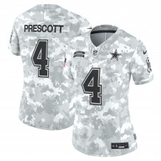 Игровая джерси Женская Dallas Cowboys Dak Prescott Nike Arctic Camo 2024 Salute to Service Limited