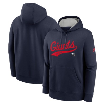 New York Giants Nike Navy Rewind Club Logo Pullover Hoodie