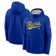 Los Angeles Rams Nike Rewind Club Logo Pullover Hoodie - Royal