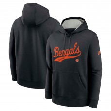 Cincinnati Bengals Nike Black Rewind Club Logo Pullover Hoodie