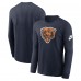 Футболка с длинным рукавом Chicago Bears Nike Navy Rewind Essential Футболка с длинным рукавом Chicago Bears Nike Navy Rewind Essential
