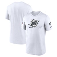 Miami Dolphins Nike White 2024 Salute To Service Legend Performance T-Shirt