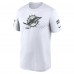 Miami Dolphins Nike White 2024 Salute To Service Legend Performance T-Shirt