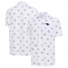 New England Patriots Antigua White Fireworks Polo New England Patriots Antigua White Fireworks Polo