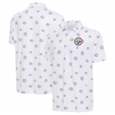 Pittsburgh Steelers Antigua White Fireworks Polo