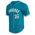 Jacksonville Jaguars Trevor Lawrence Pro Standard Teal Mesh Button-Up Baseball Jersey